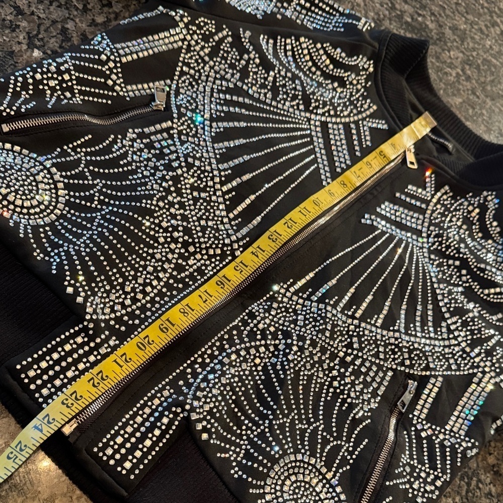 Sidanmali Black Embellished Women's Jacket EUC M - Picture 11 of 12